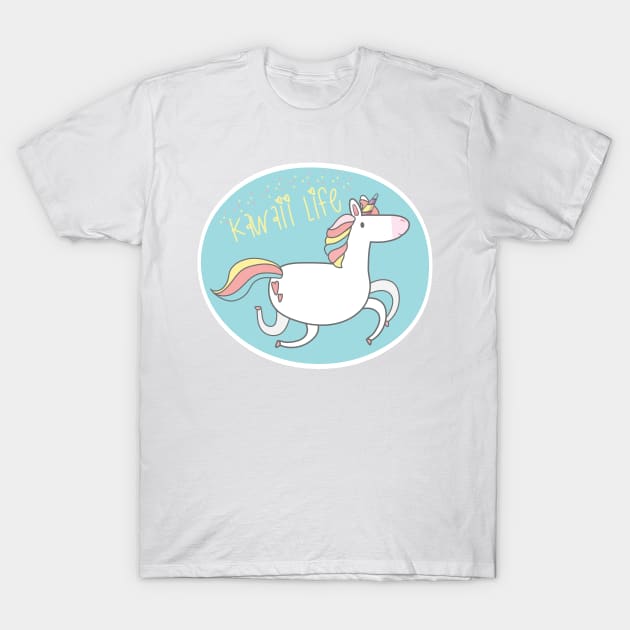 Kawaii life unicorn T-Shirt by SeriousMustache